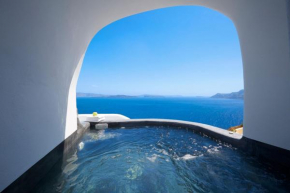 Elegant Santorini House Villa Horizon Caldera View-Outdoor Hot Tub Oia